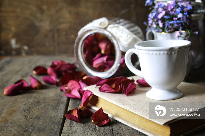vintage tea rose dry petal