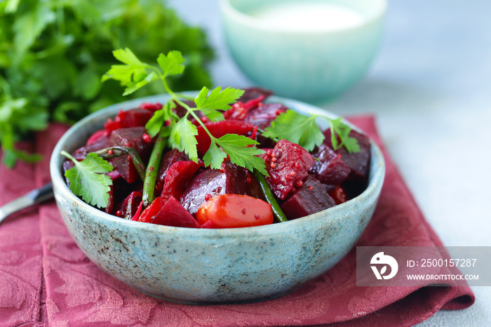 fresh red beet salad for healthy eating