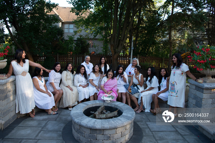 Group of women attending a birthday party