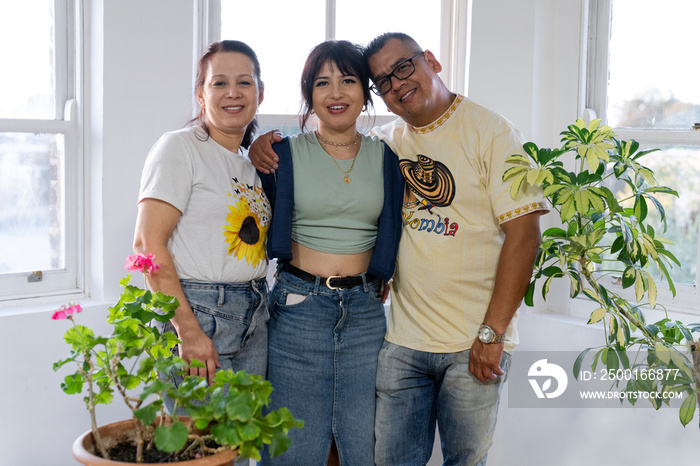 Portrait of family at home