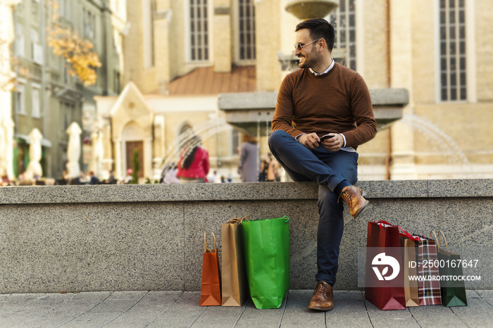 Man at the shopping