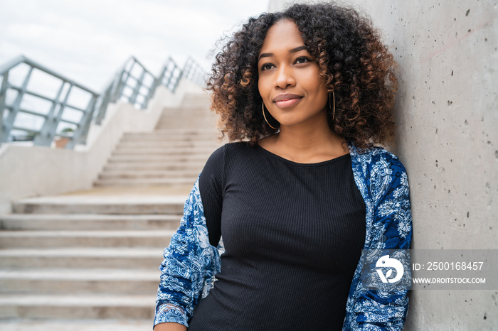 Portrait of afro american woman.