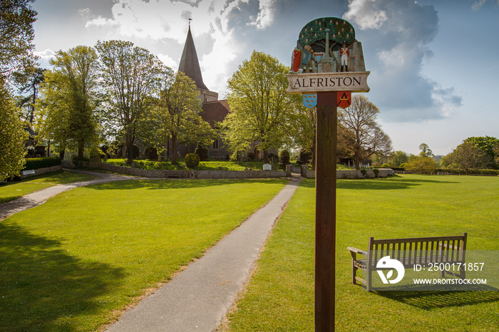 Alfriston church on the Tye