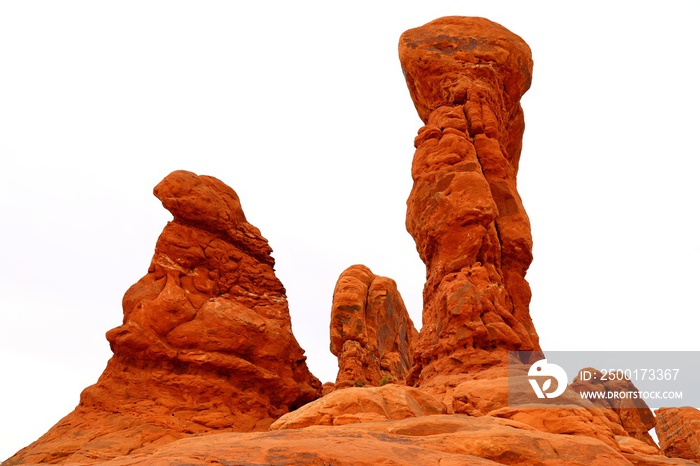 Beautiful rock pedestals in Arches National Park, Utah.