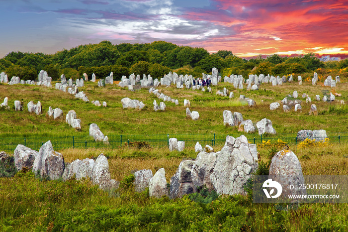 Carnac. Les alignements de Ménec, Morbihan, Bretagne