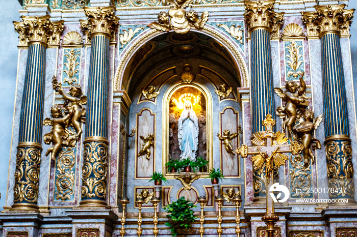 Interior of the church of Santa Maria sopra Minerva in Assisi, Italy, Europe