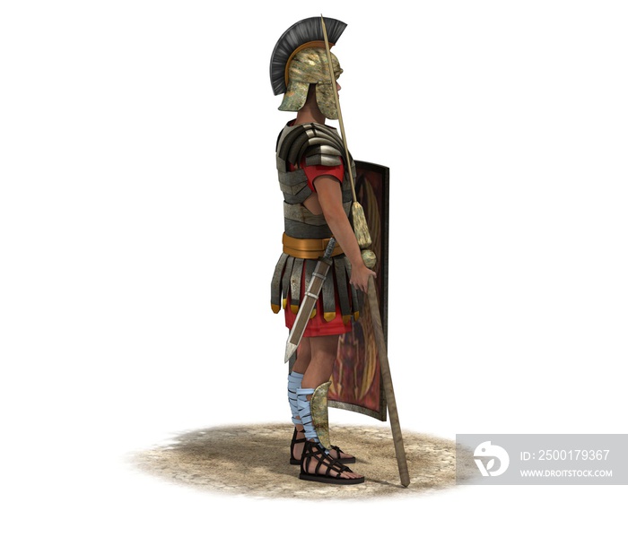 3D rendering, warrior character, illustration