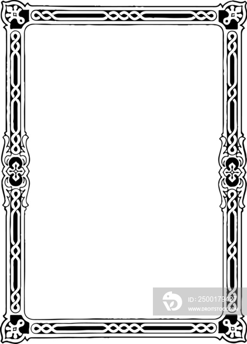 ornate vintage frame with a transparent background