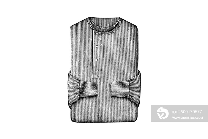Wool undershirt for men - Victorian era men’s underwear – Vintage Illustration