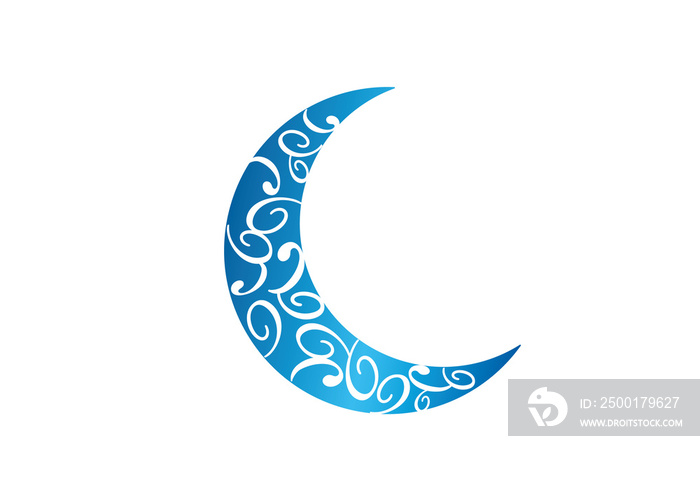 Crescent moon,vector,icon,illustrated