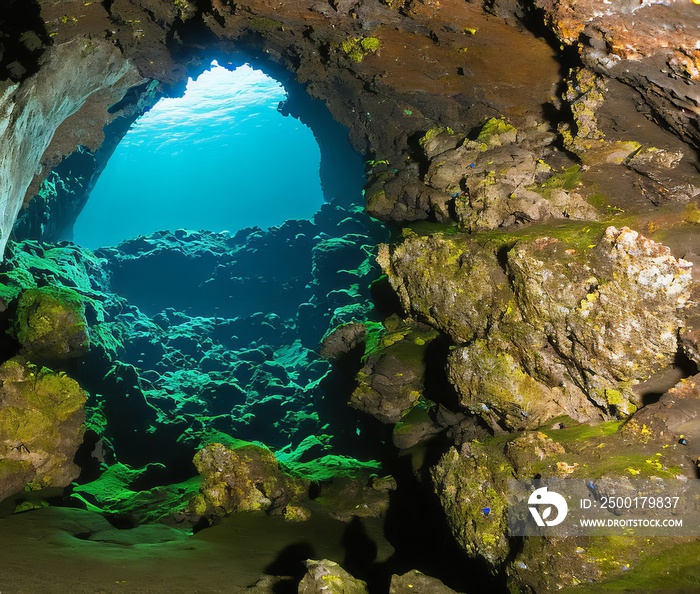 underwater cave