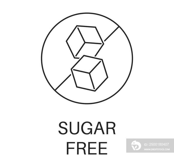 Sugar free linear icon