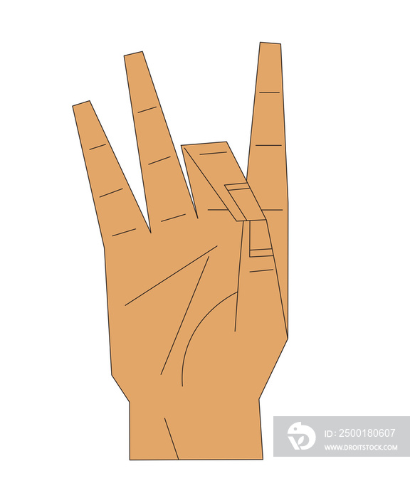 Diverse Hand Signals Number 8 ASL Medium Skin Tone