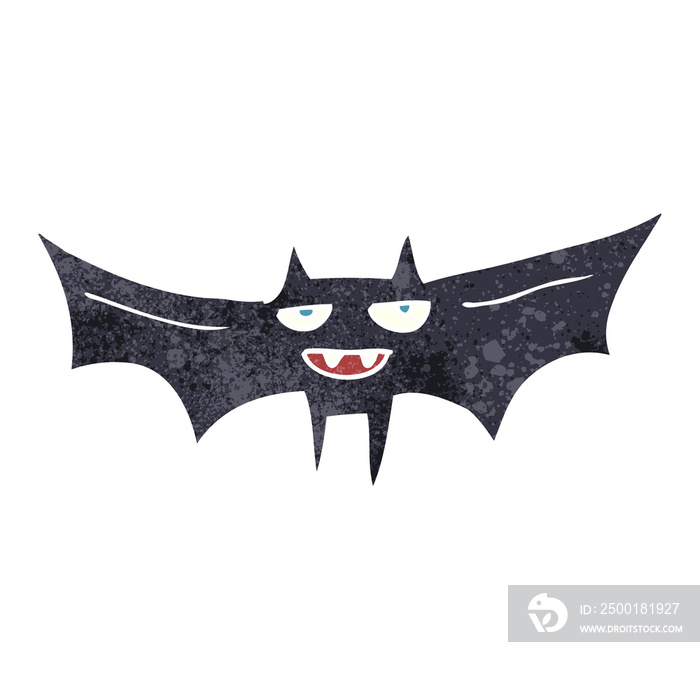 retro cartoon halloween bat