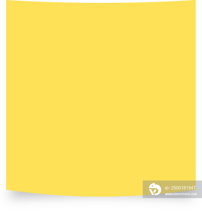 Sticky note paper in yellow colors. Reminder square illustration.