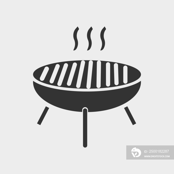 BBQ stand vector icon illustration sign