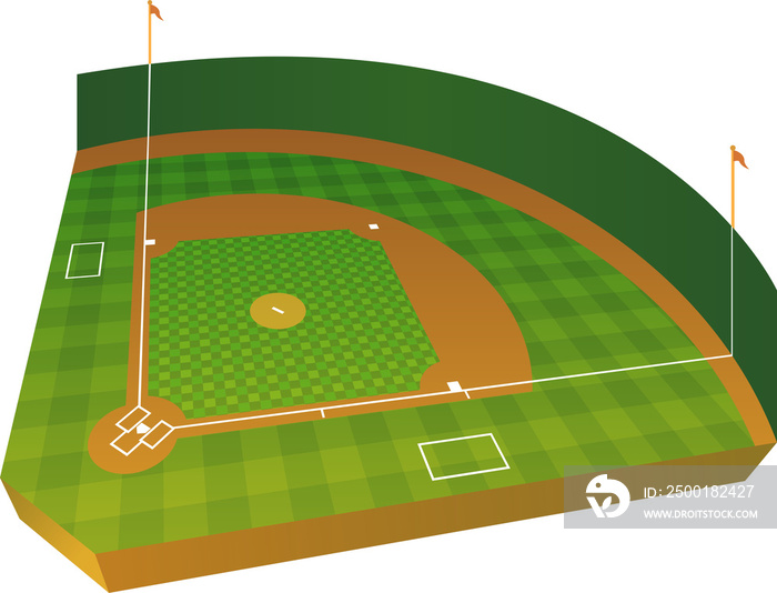 Realistic Baseball Field Illustration