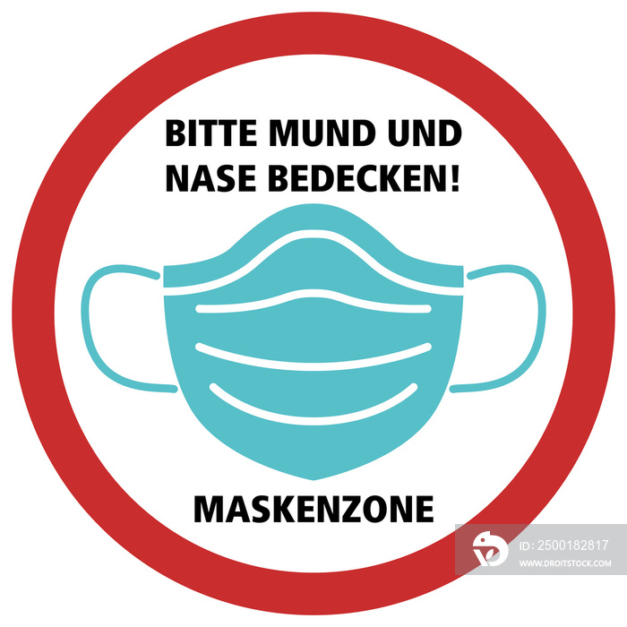 Sign Icon Graphic., Logo, Aufkleber, Mund und Nase Bedecken . area print sticker covid-19 virus infection protection picture stop selfisolation stay safe zone signage symbol