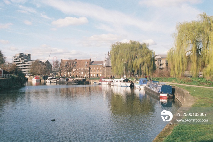 River Lea and the Three Mills, Bromley by Bow, London.