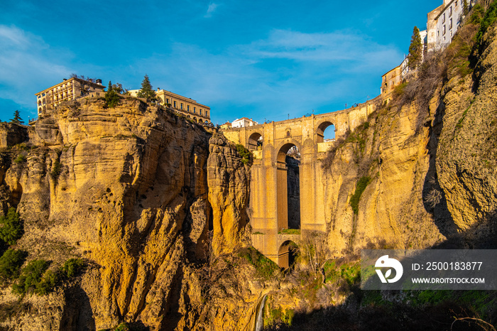 New Bridge (Spanish: Puente Nuevo) from 18th century in Ronda, southern Andalusia, Spain.