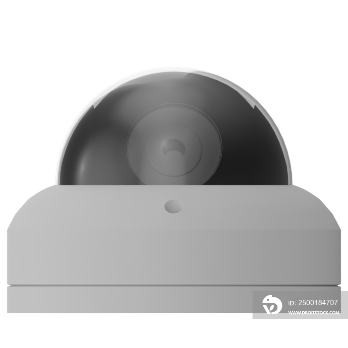 3d rendering illustration of a dome surveillance camera