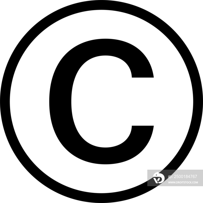 copyright symbol on transparent background. copyright sign. copyright icon.