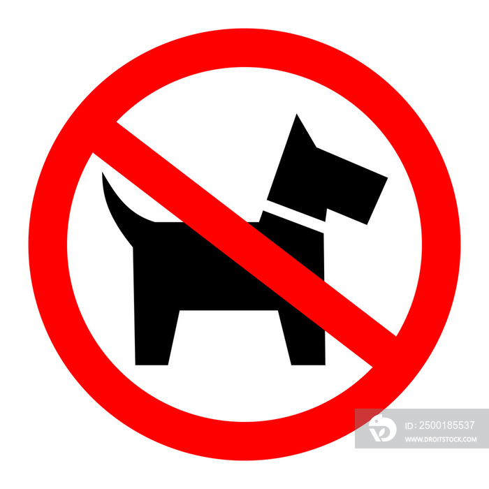 No dogs allowed sign