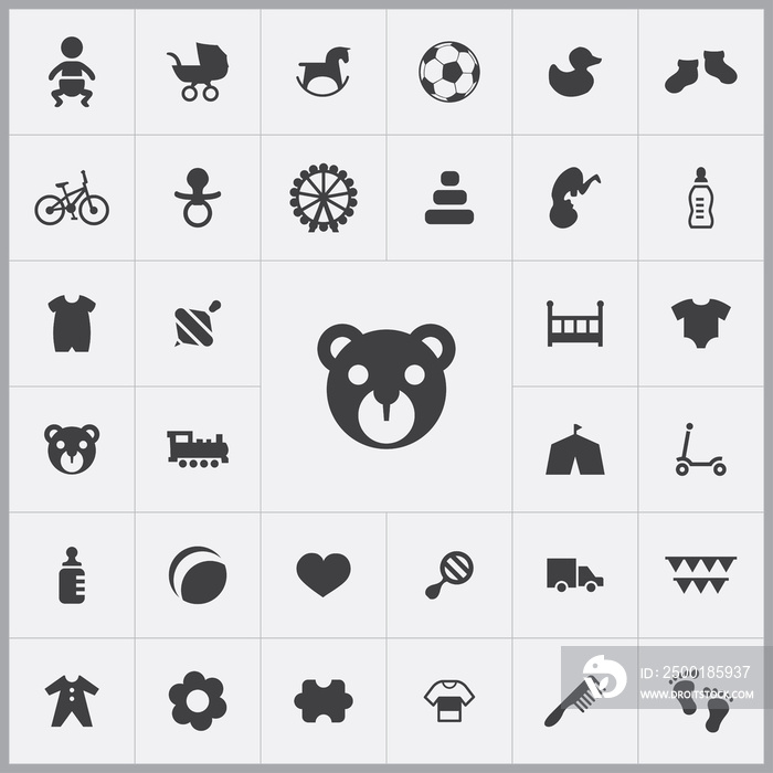 bear icon. baby, kids icons universal set