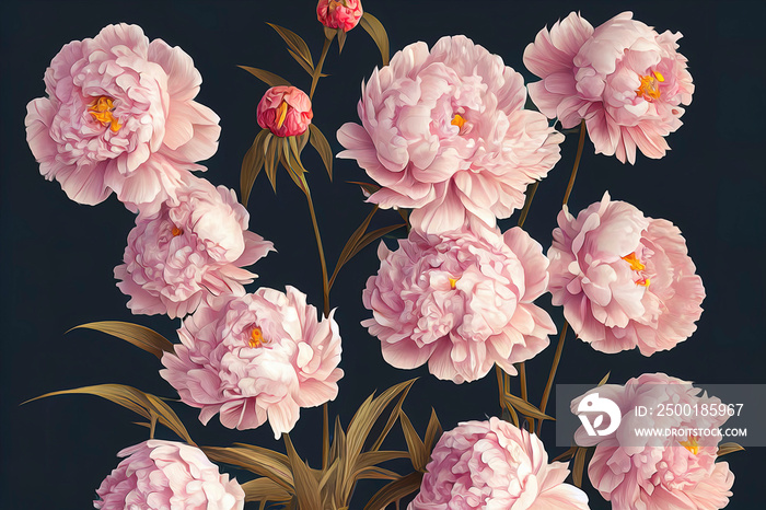 beauty Chinese peony flowers wallpaper