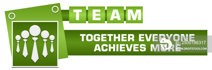 TEAM - Together Everyone Achieves More Green Squares Symbol Horizontal