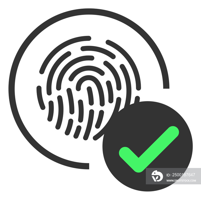 Touch ID icon isolated on white background