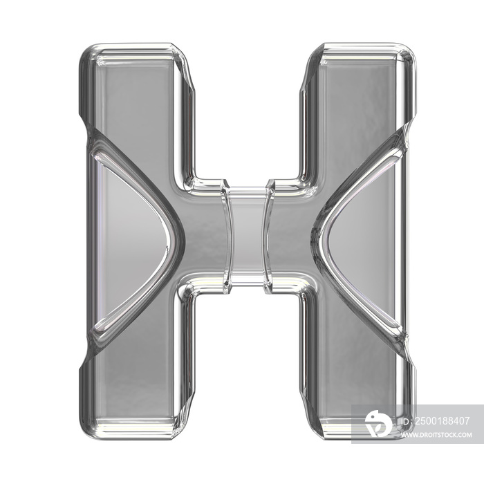 Silver symbol with inlays. letter h