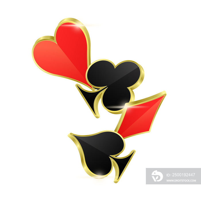 Royal straight flush playing cards poker heart. of gambling games, casino tabletop or board games. For design website online casino gambling to advertising. File PNG 3D realistic.