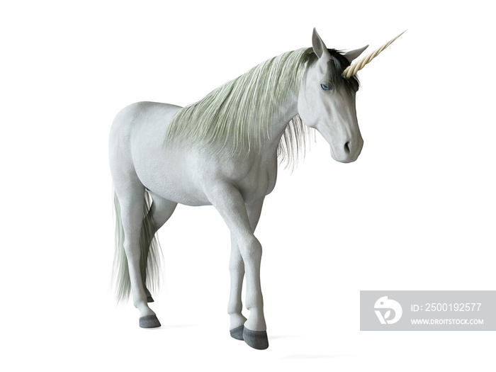 3d rendered illustration of a unicorn isolated on white