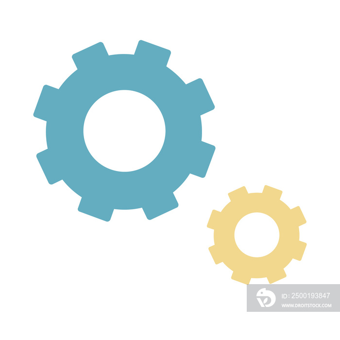 Wheel gear setting icon illustration