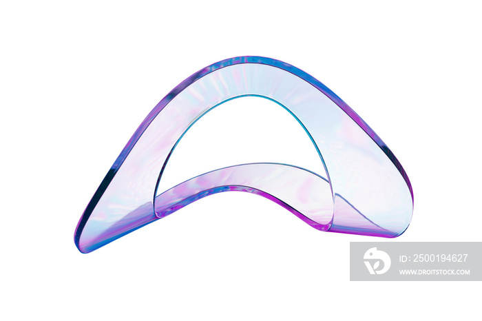 Abstract colored glass 3d rendered shape