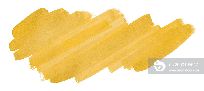 yellow brush isolated on transparent background yellow watercolor,png.