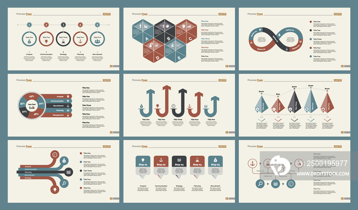 Infographic design set can be used for workflow layout, diagram, annual report, presentation, web design. Business and accounting concept with process, percentage, timing and bar charts.