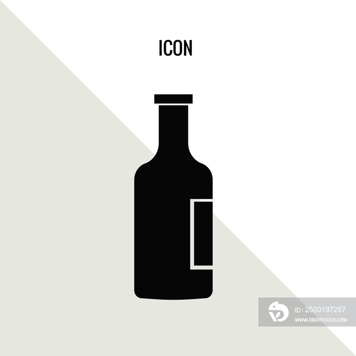 Bottle of beer vector icon illustration sign