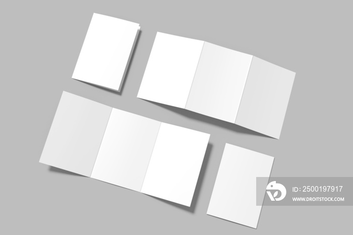 A5 Trifold Brochure Blank Mockup