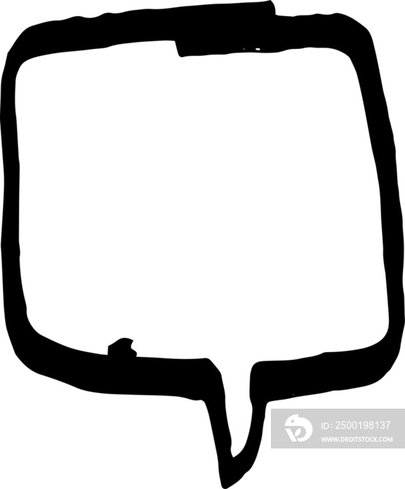 empty speech bubble text in hand drawn illustration.collection of blank copy space conversation for comic and design element. a simple line balloon text design template