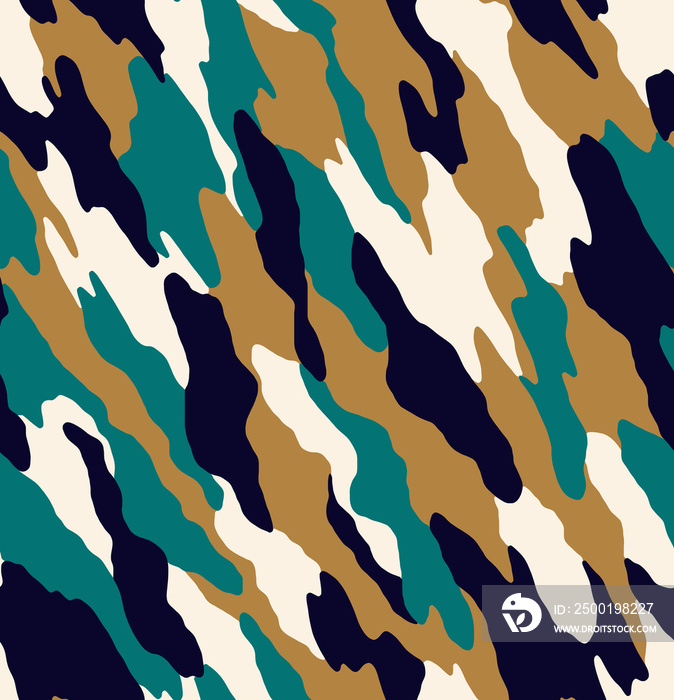 Seamless camouflage pattern, modern camouflage print.