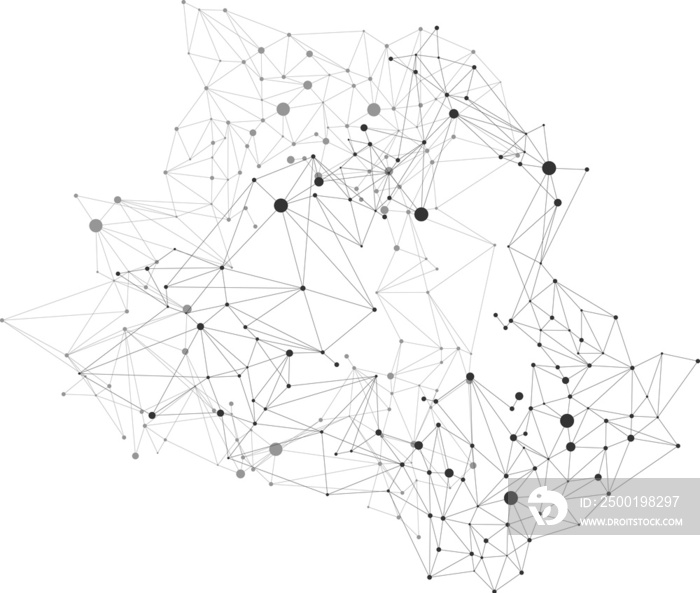 Vector Connecting dot polygon background. Concept of Network, Business, Connecting, Molecule, Data, Chemical