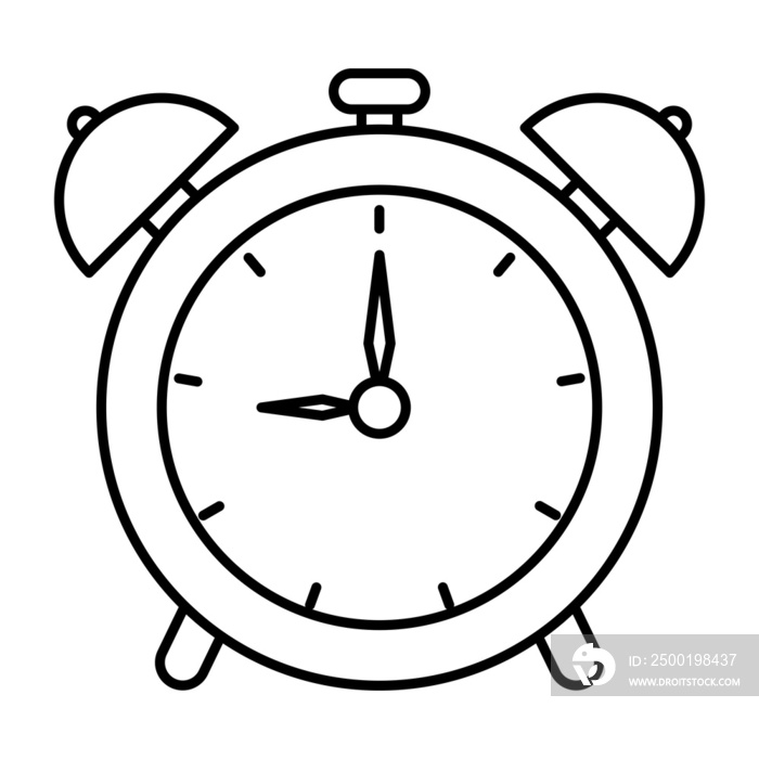 Alarm clock line style icon