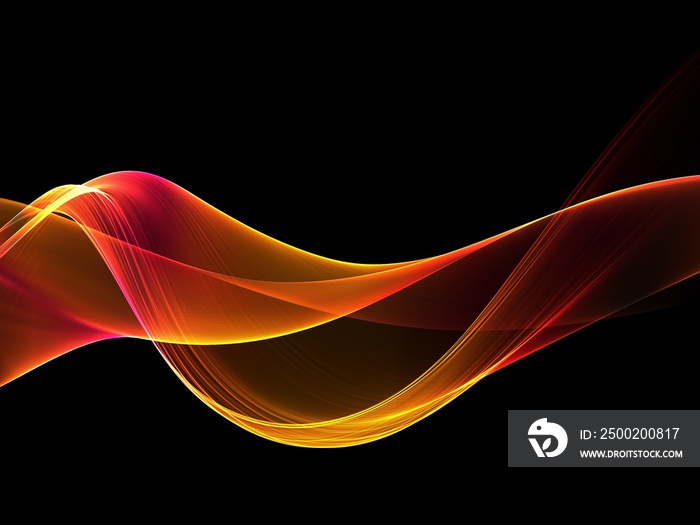 Abstract Orange waves background. Template design