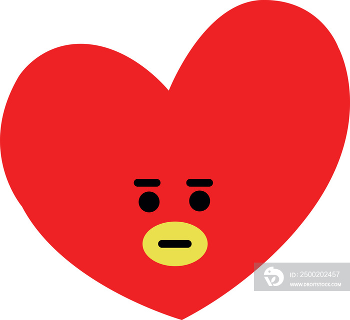 可爱的bt21心脏tata taehyung