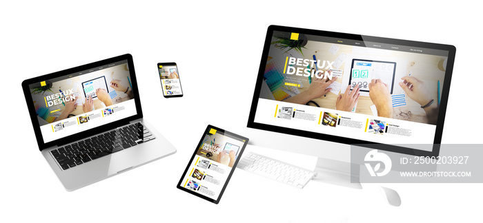 flying devices ux design responsive website