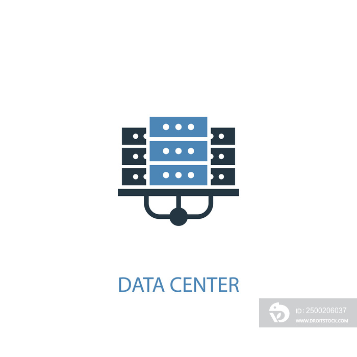 Data center concept 2 colored icon. Simple blue element illustration