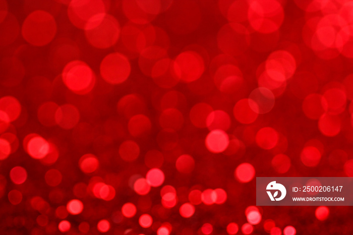 Abstract red bokeh background, Christmas background