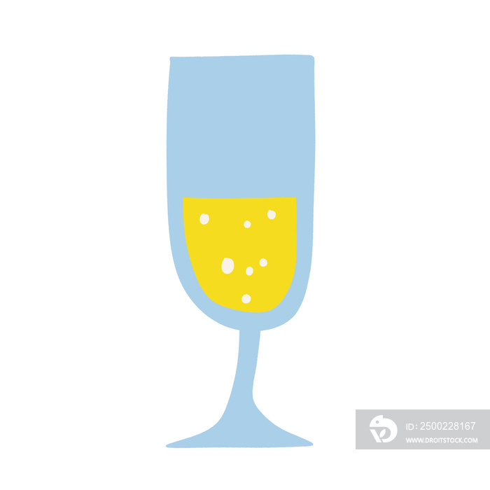 Bubbly champagne birthday celebrations illustration